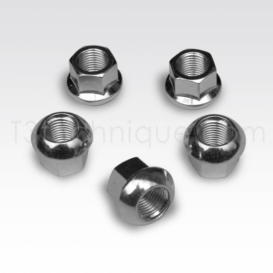 Open top wheel nuts
