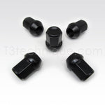 Closed End Conical Seat Lug Nuts Black